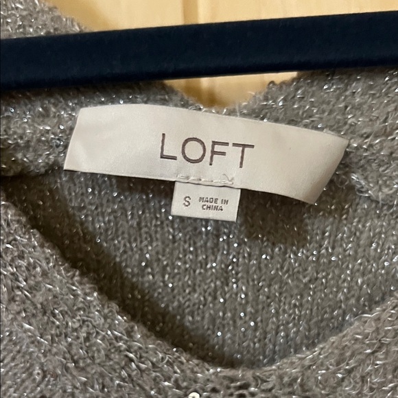 Loft Sequin Double V Sweater S - Picture 5 of 9